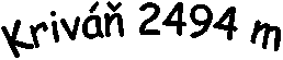 Kriv 2494 m 